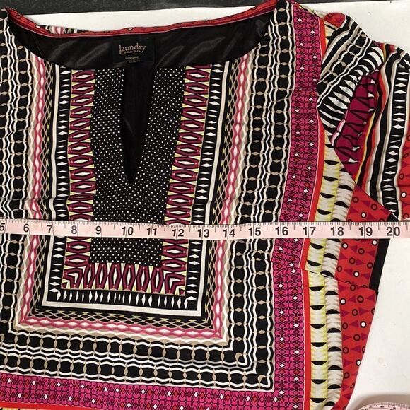 HOST PICKđ„Laundry Shelli Segal Graphic Print DressâSzâLâPink/Red/Purple/Black - Picture 9 of 11